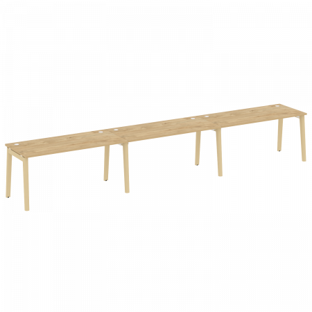 Onix Wood Рабочая станция OW.RS-3.4.8 Тиквуд Светлый/Дуб Светлый/Металл Белый 4740*800*750